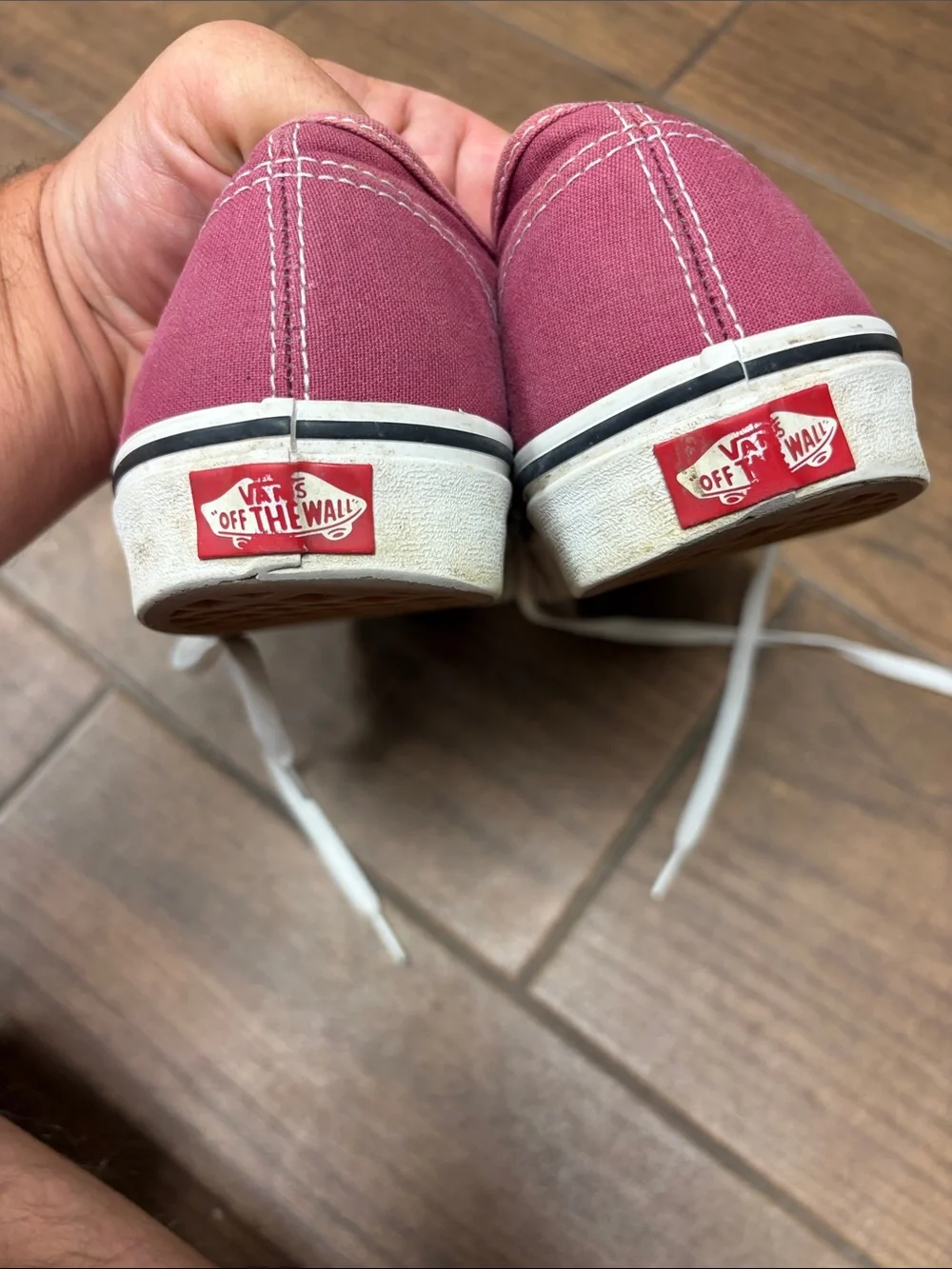 Vans Low-Top Canvas Sneakers in Wine with White Trim